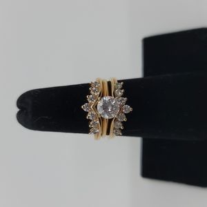 Diamonique 14k Yellow Gold Ring Guards